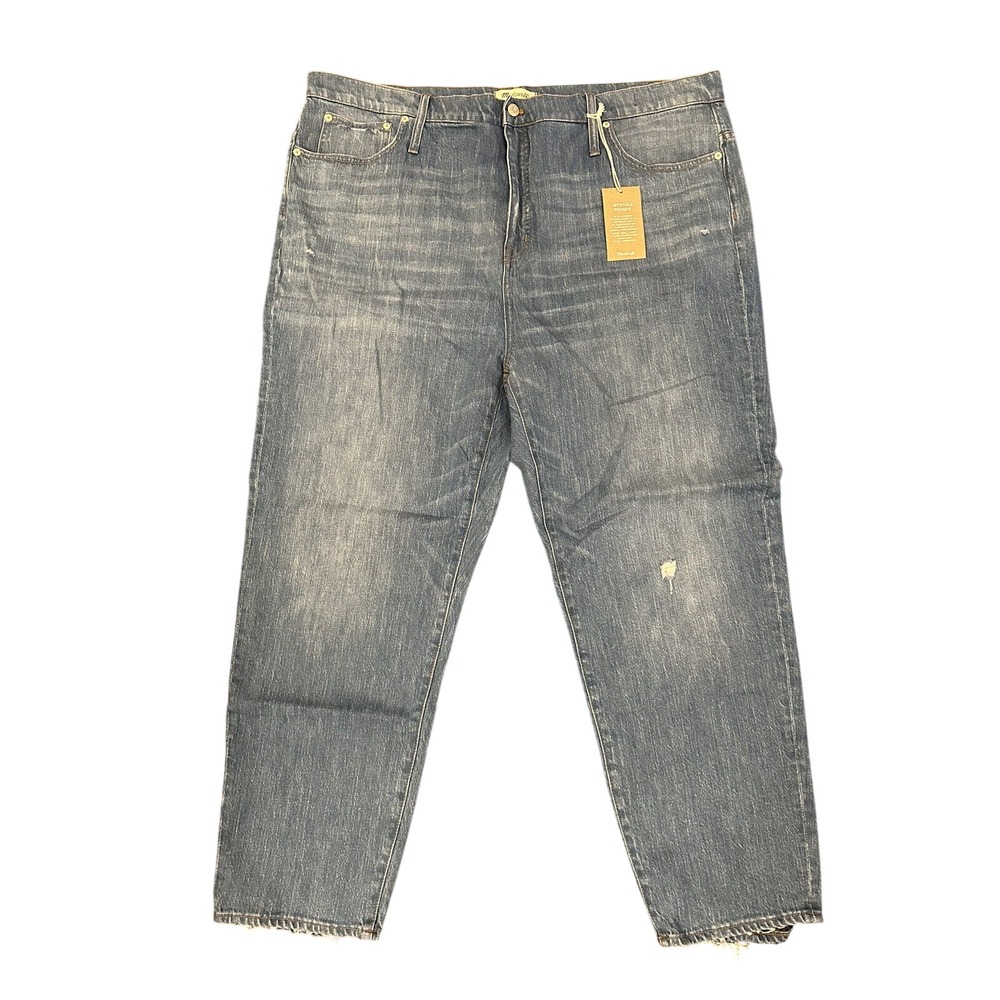 Madewell‎ Classic Straight Jeans Women Size 37 Blue Distressed High Rise K7988